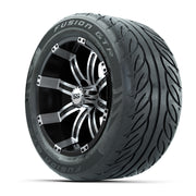 GTW® Tempest Black/Machined 14 in Wheels with 255/45-R14 Fus - 3/4 view