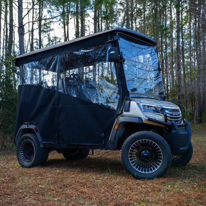 RedDot 4-Forward Seating with OEM Top 3-Sided Track Style Linen Enclosure for ICON & Epic E40FX Golf Carts