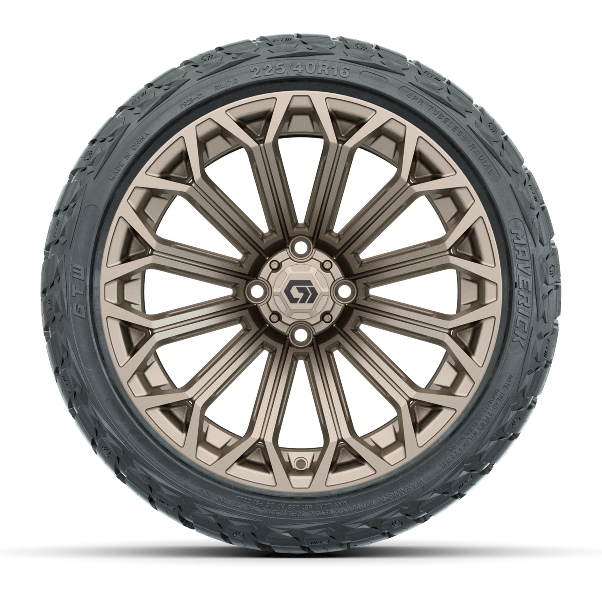 GTW Phantom Matte Bronze 16 in Wheels with 225/40-R16 Maverick Hybrid Tires – Full Set