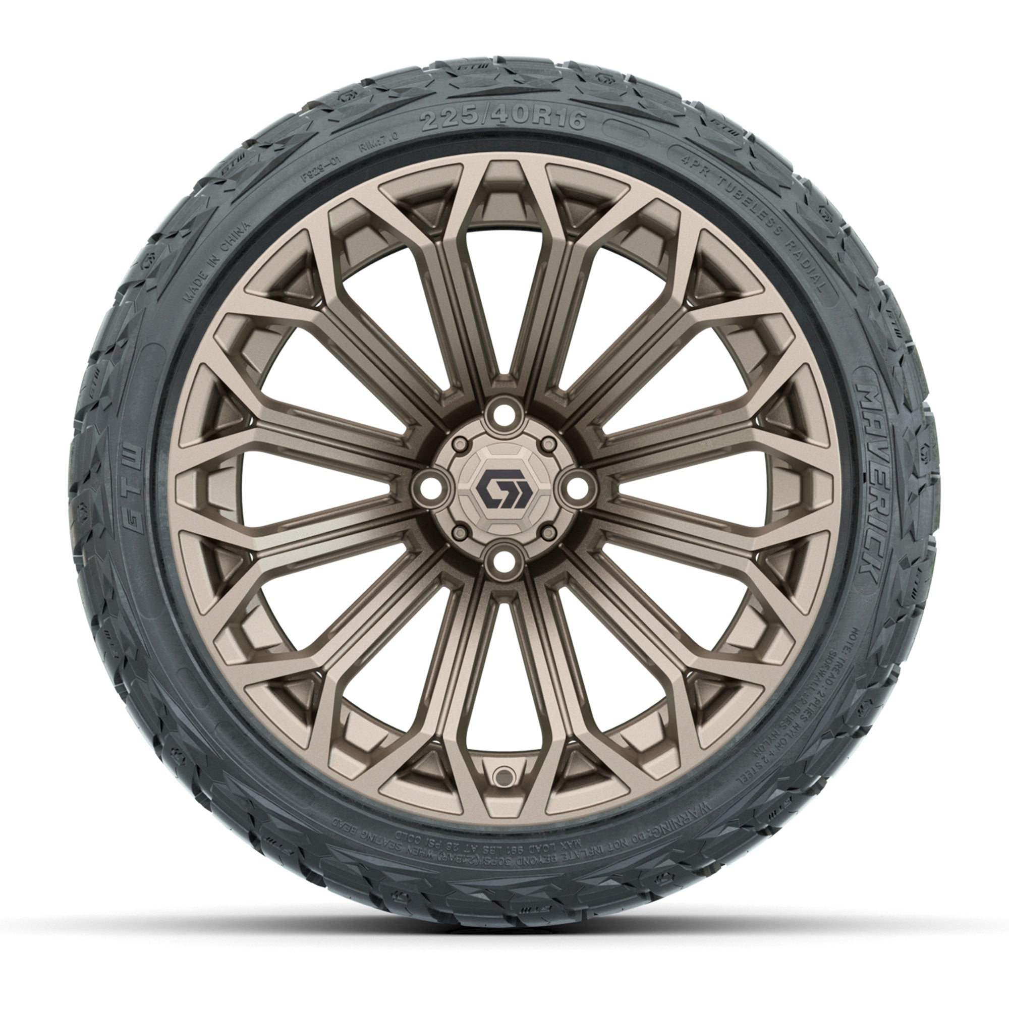 GTW Phantom Matte Bronze 16 in Wheels with 225/40-R16 Maverick Hybrid Tires – Full Set