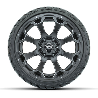 GTW® Raven Matte Gray/Ball Milled 14 in Wheels with 205/35-R - front view