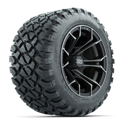 Set of (4) 12 in GTW Spyder Wheels with 22x11-R12 GTW Nomad All-Terrain Tires