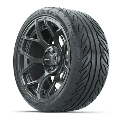 Set of (4) 15" MadJax® Flow Form Evolution Gunmetal Wheels with GTW® Fusion GTR Street Tires