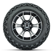 GTW Spyder Machined/Black 14 in Wheels with 23x10-14 GTW Pre - front view