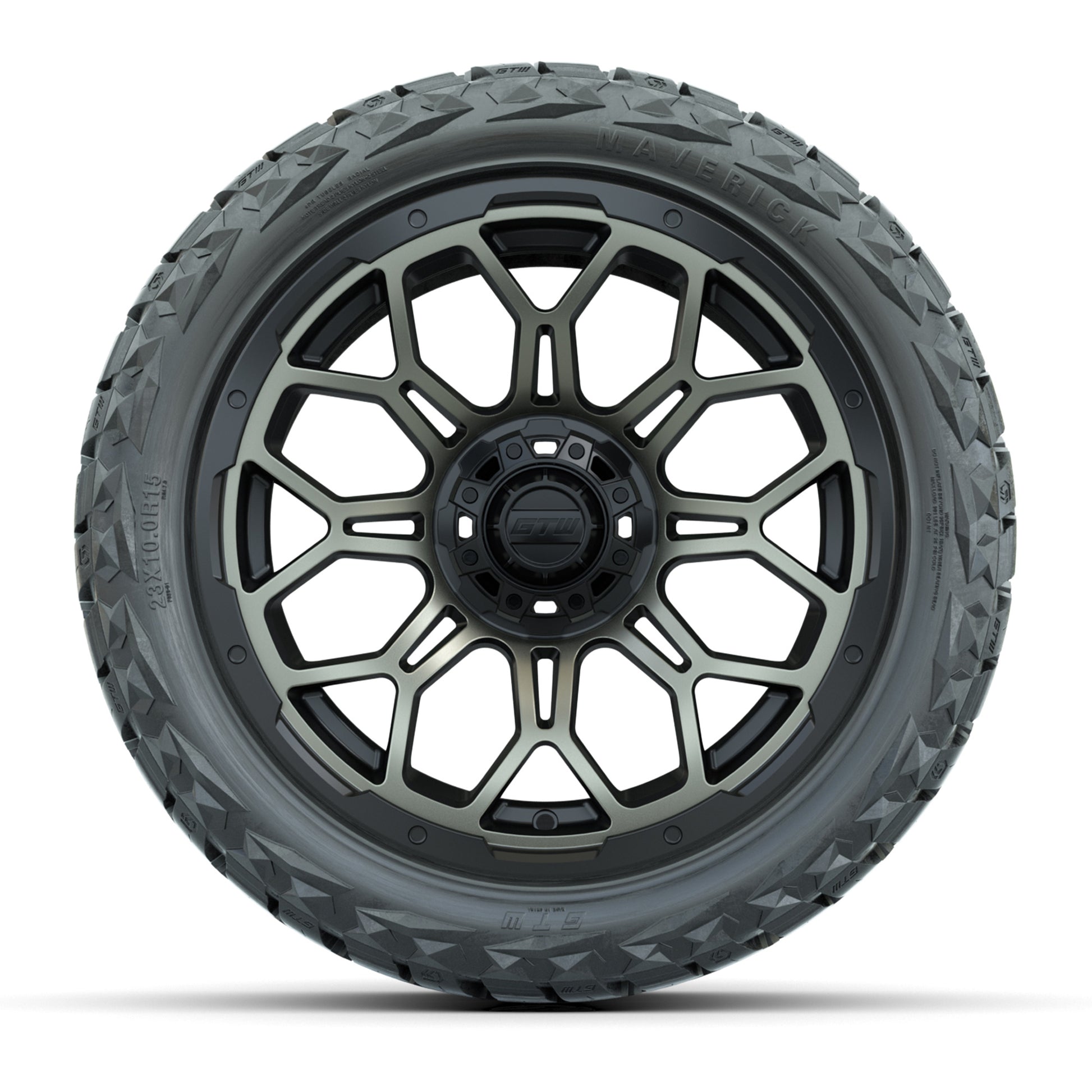 GTW Bravo Matte Bronze 15 in Wheels with 23x10.00-R15 Maverick All-Terrain Tires – Full Set