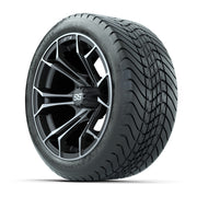 GTW Spyder Matte Grey 14 in Wheels with 225/30-14 Mamba Stre - 3/4 view