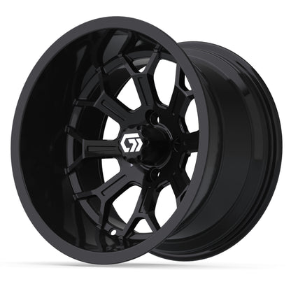 Assault Ultra-Wide 15 inch GTW golf cart wheel - Glossy Black