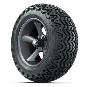 GTW Godfather Matter Gray 14 in Wheels with 23X10-14 Predato - 3/4 view
