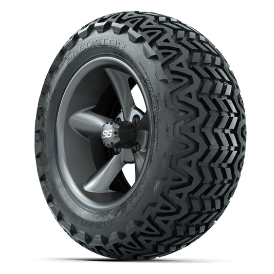 GTW Godfather Matter Gray 14 in Wheels with 23X10-14 Predato - 3/4 view