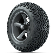 GTW Godfather Matter Gray 14 in Wheels with 23X10-14 Predato - 3/4 view