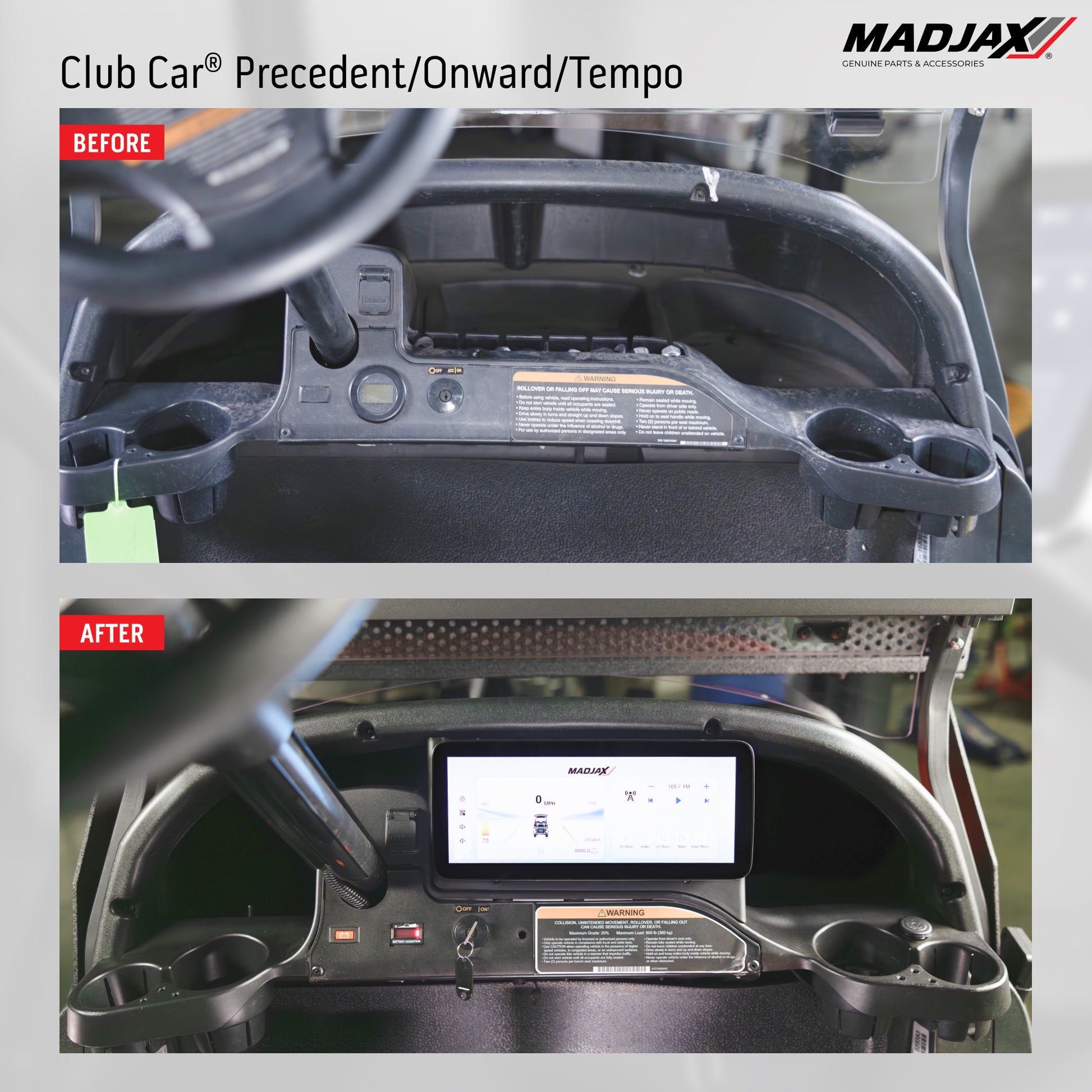MadJax® Kinect™ Display Screen Kit for D/C motor Club Car Pr