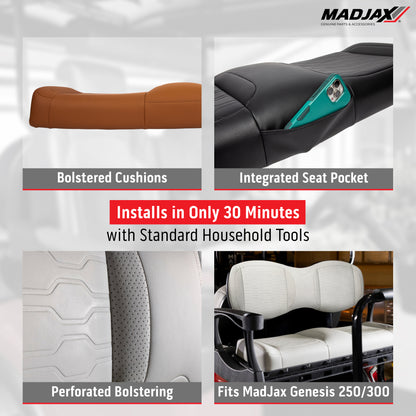 MadJax® Genesis 250/300 Caramel Brown Aspen Rear Seat Cushions