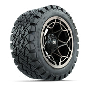 GTW® Nexus Gloss Black/Bronze 14 in Wheels with 22x10-14 Timberwolf All-Terrain Tires – Full Set