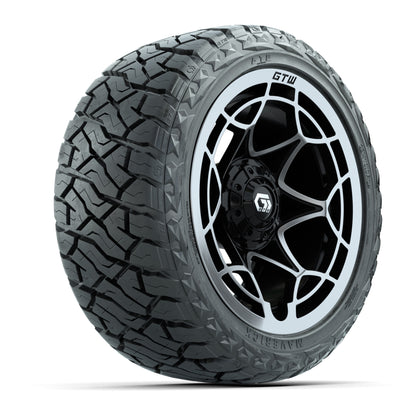 GTW Nexus Gloss Black 14 in Wheels with 23x10.00-R14 Maverick All-Terrain Tires – Full Set