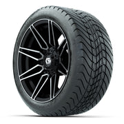 GTW Stealth Black/Machined 14 in Wheels with 225/30-14 Mamba - 3/4 view