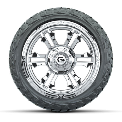 GTW Shogun Chrome 14 in Wheels with 23x10.00-R14 Maverick Al - front view