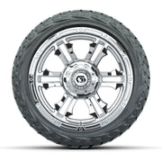 GTW Shogun Chrome 14 in Wheels with 23x10.00-R14 Maverick Al - front view