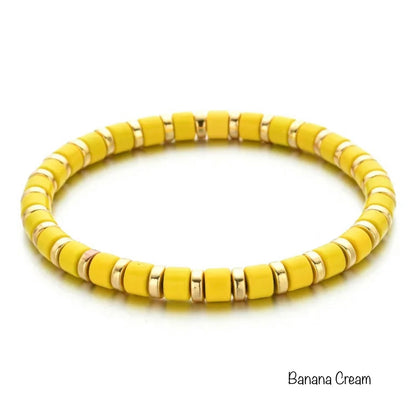 Enamel Stretch Bracelets  - Add Clip Charms