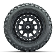GTW® Barricade Black 14 in Wheels with 23X10-14 Rogue All-Te - front view