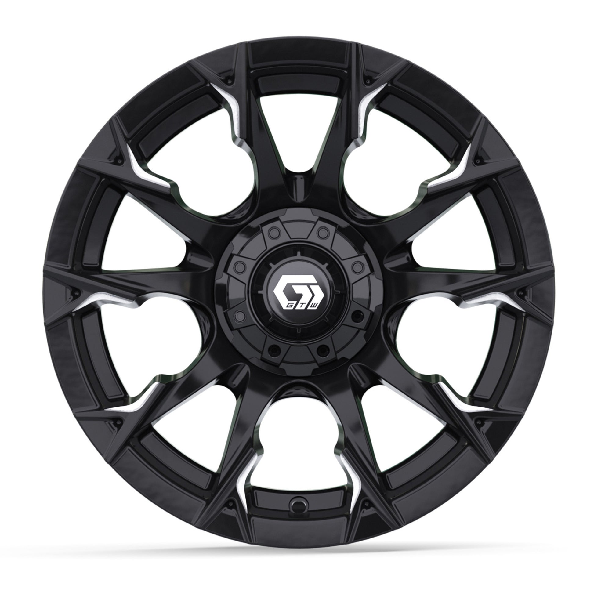 14″ GTW® Diablo Gloss Black with Machined Accents Wheel