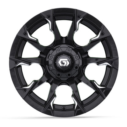 14″ GTW® Diablo Gloss Black with Machined Accents Wheel