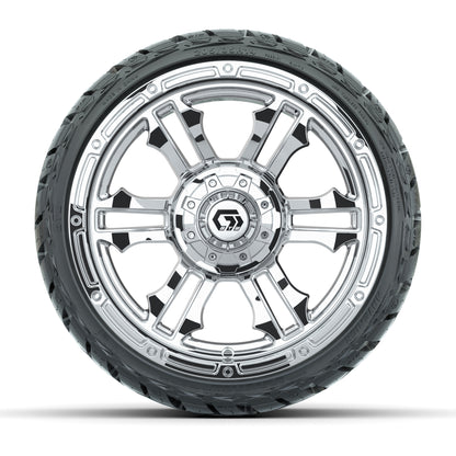 GTW Shogun Chrome 14 in Wheels with 205/35-R14 Maverick Low- - front view