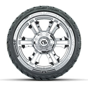 GTW Shogun Chrome 14 in Wheels with 205/35-R14 Maverick Low- - front view