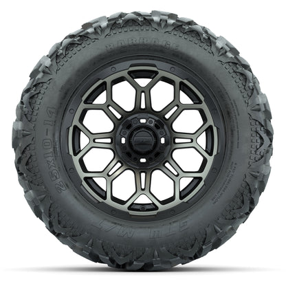 GTW Bravo Black/Bronze Tint 14 in Wheels with 25x10-14 Barra - front view