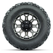 GTW Bravo Black/Bronze Tint 14 in Wheels with 25x10-14 Barra - front view