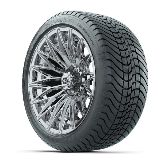 GTW Blur Chrome 16 in Wheels with 225/40-R16 Mamba Street Tires – Full Set
