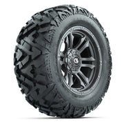 GTW Shogun Gunmetal 14 in Wheels with 25x10-14 Barrage Mud Tires – Full Set
