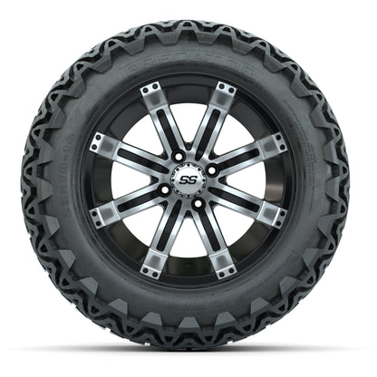 GTW Tempest Black and Machined Wheels with 23in Predator A-T - front view