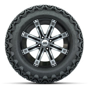 GTW Tempest Black and Machined Wheels with 23in Predator A-T - front view