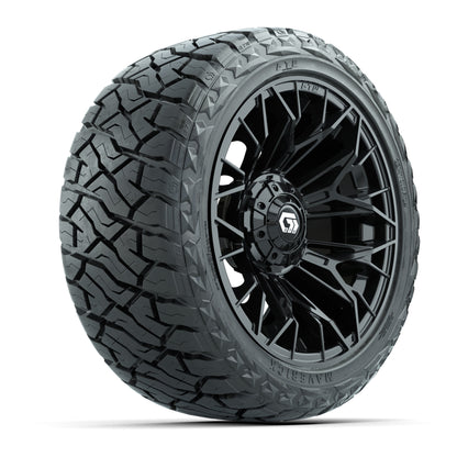 GTW Stellar Matte Black 14 in Wheels with 23x10.00-R14 Maverick All-Terrain Tires – Full Set