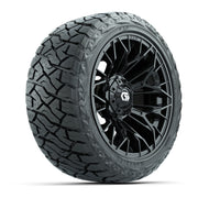 GTW Stellar Matte Black 14 in Wheels with 23x10.00-R14 Maverick All-Terrain Tires – Full Set