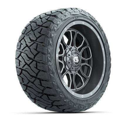 GTW® Volt Gunmetal 14 in Wheels with 23x10-R14 Maverick All-Terrain Tires – Full Set