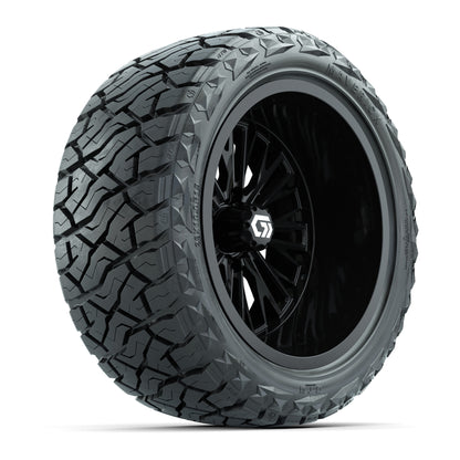 GTW Viper Gloss Black 15 in Wheels with 23X10-R15 Maverick Steel Belted Radial All-Terrain Tires – Full Set