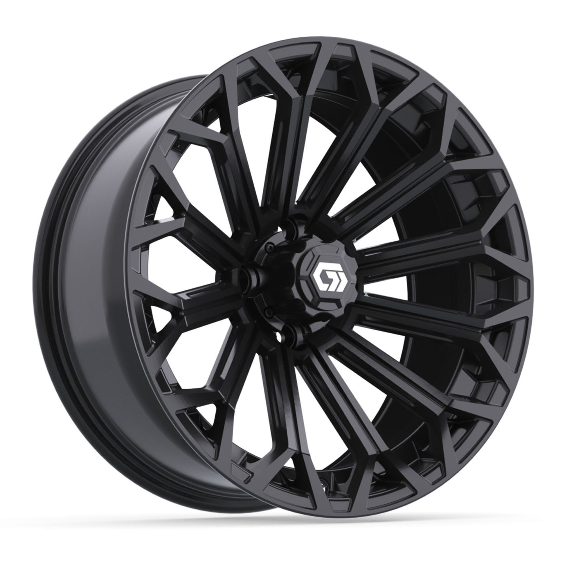 Phantom 16 inch GTW golf cart wheel - Gloss Black