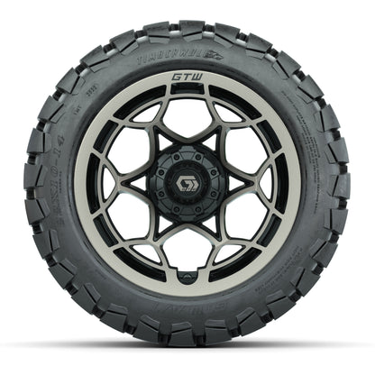 GTW® Nexus Gloss Black/Bronze 14 in Wheels with 22x10-14 Tim - front view