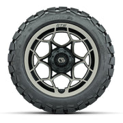 GTW® Nexus Gloss Black/Bronze 14 in Wheels with 22x10-14 Tim - front view