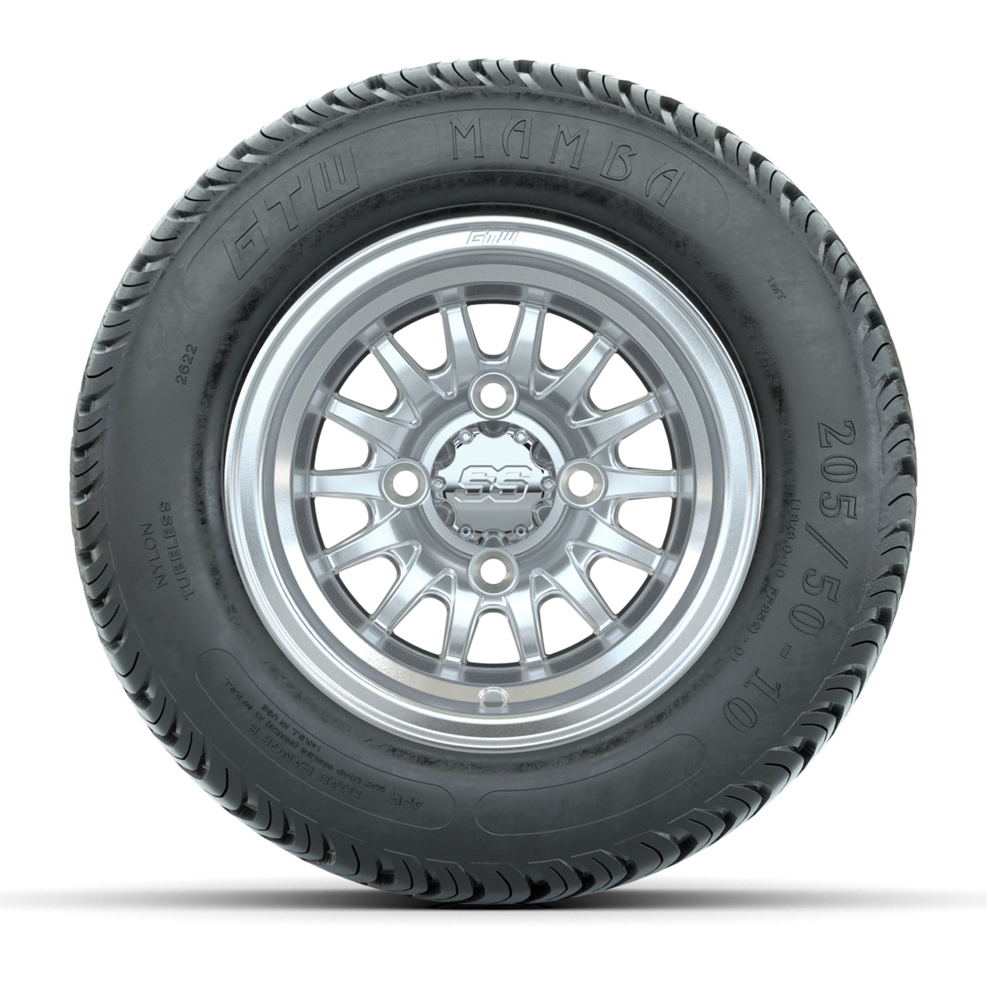 Set of (4) 10 in GTW Medusa Wheels with 205/50-10 GTW Mamba Street Tires