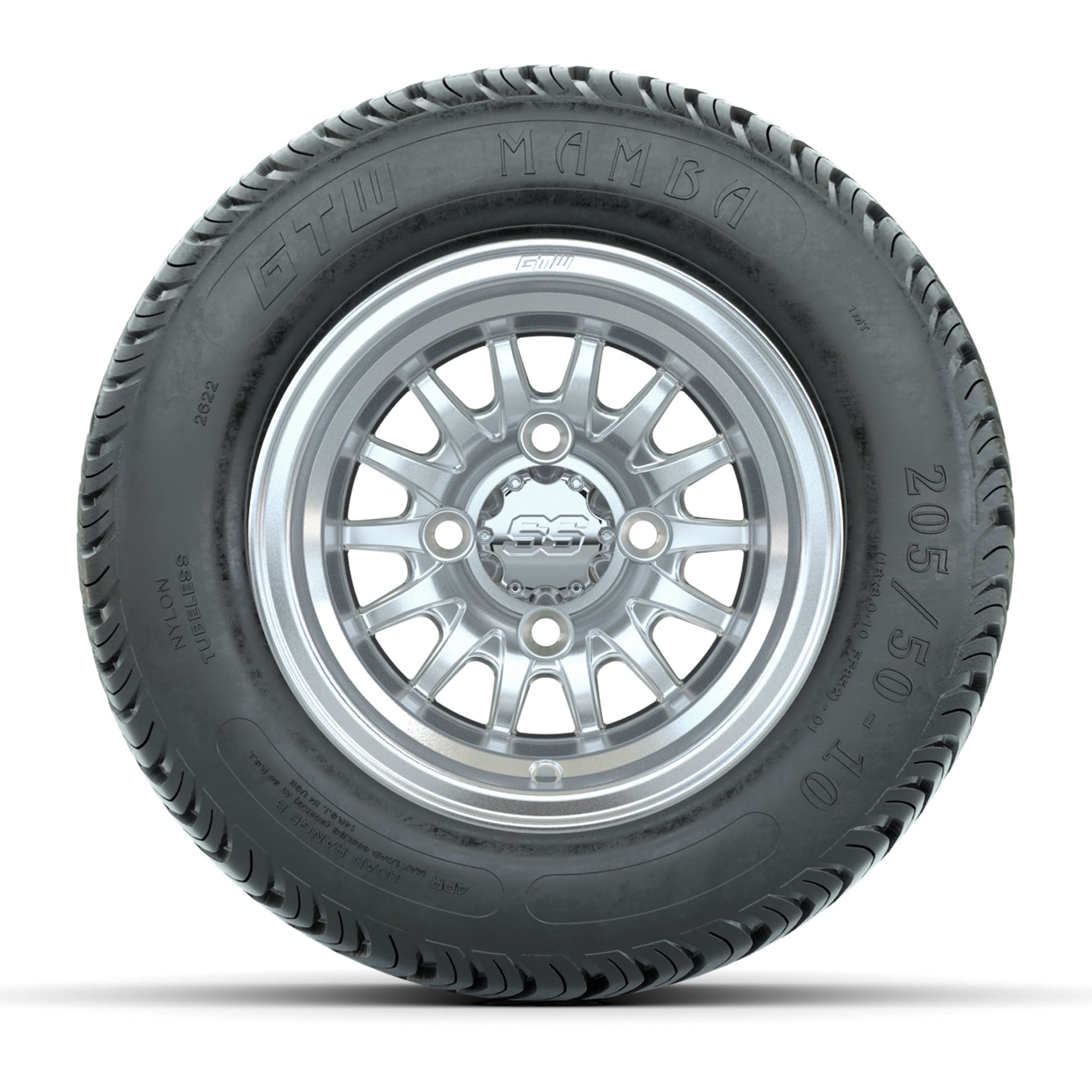 Set of (4) 10 in GTW Medusa Wheels with 205/50-10 GTW Mamba Street Tires