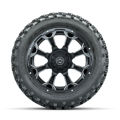 GTW Raven Ball Milled/Matte Black 14 in Wheels with 23x10.00 - front view
