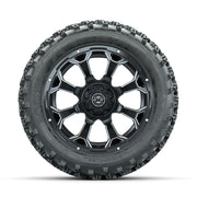 GTW Raven Ball Milled/Matte Black 14 in Wheels with 23x10.00 - front view