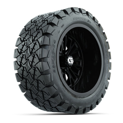 GTW Viper Gloss Black 14 in Wheels with 22X10-14 Timberwolf All-Terrain Tires – Full Set