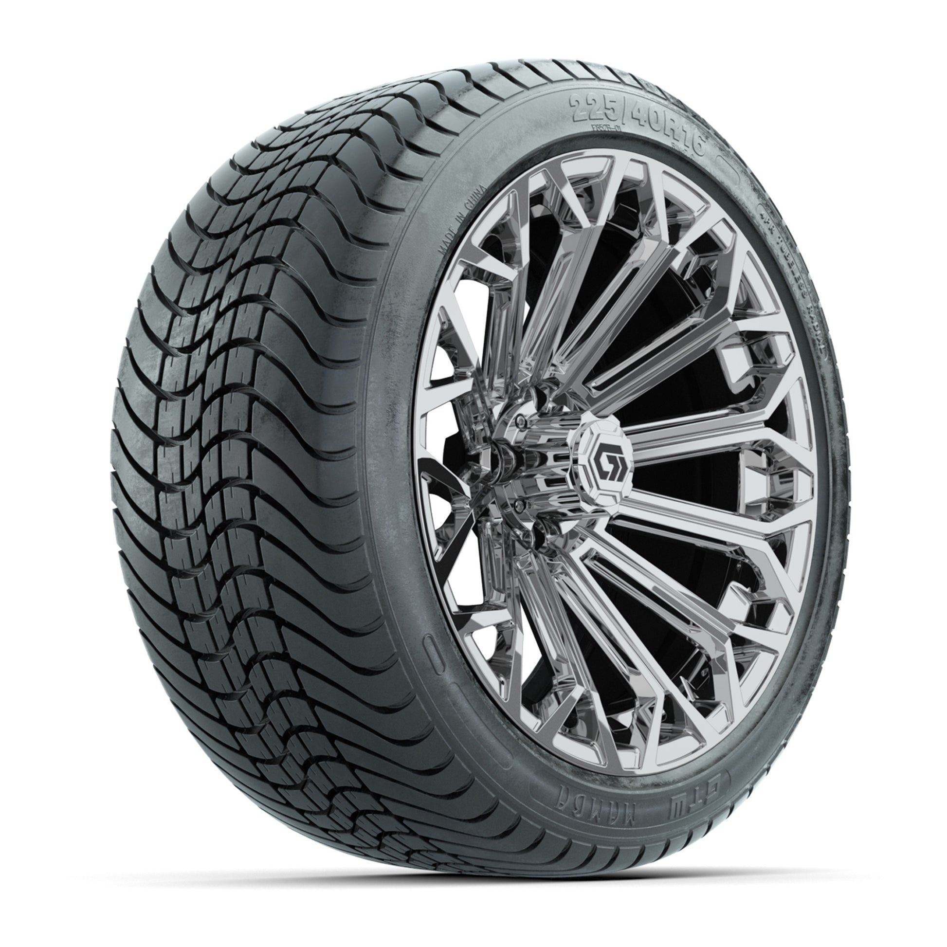 GTW Phantom Chrome 16 in Wheels with 225/40-R16 Mamba Street Tires – Full Set
