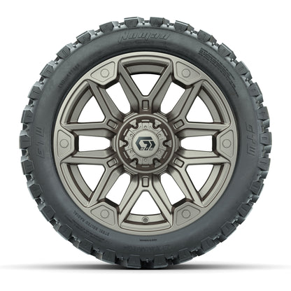 GTW® Graffiti Bronze/Black 14 in Wheels with 23X10-R14 Nomad - front view
