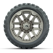 GTW® Graffiti Bronze/Black 14 in Wheels with 23X10-R14 Nomad - front view