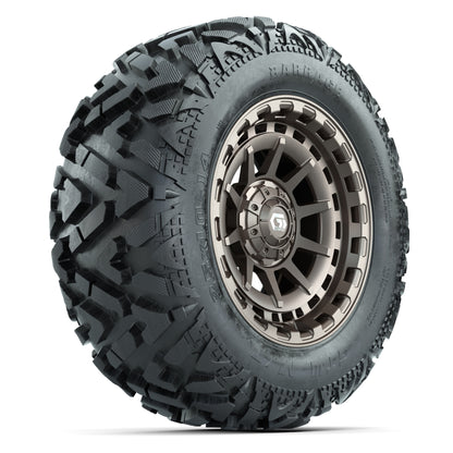 GTW Barricade Bronze 14 in Wheels with 25x10-14 Barrage Mud Tires – Full Set