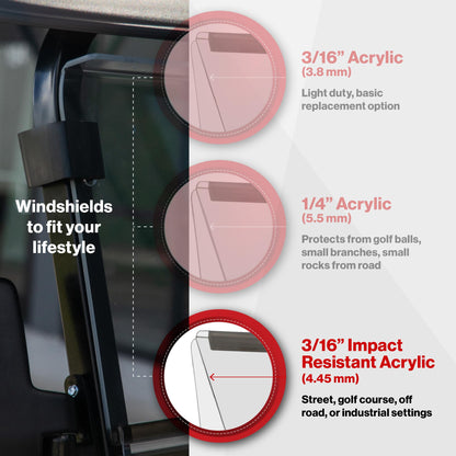 RedDot Star EV Capella Clear Impact modified Folding Windshield